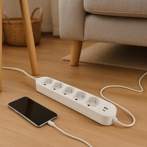 Multiprise Zenitech 5x16A USB A+C Interrupteur American Consumers Love