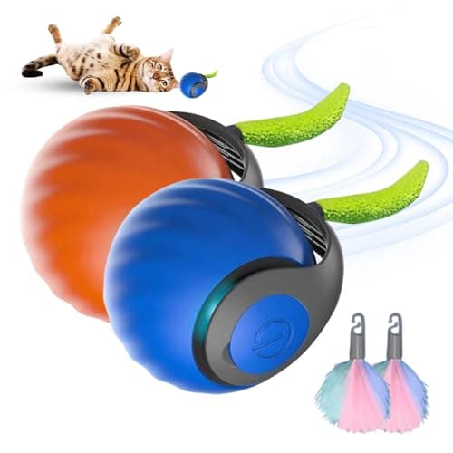 GMTEO Jouet Interactif pour Chats Bleu — Bleu + Orange