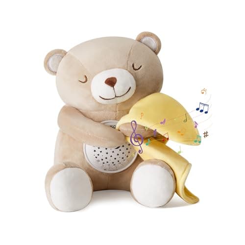 APUNOL Veilleuse Musicalement et Lumineusement Apaisante pour Bébé, Cadeau de Naissance avec Berceuse et Projection
