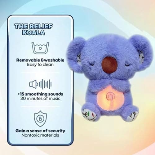 OKTAOAOO Peluche Sensorielle pour Réduire l’Anxiété, avec Musique et Lumières Apaisantes – Idéal pour Enfants et Adultes