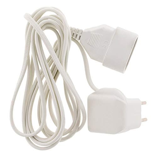 Zenitech Prolongateur HO3VVH2-F 2x 0,75mm² Câble Rallonge Blanc 3m Idéal pour Appareils Électriques Intérieurs Normes NF