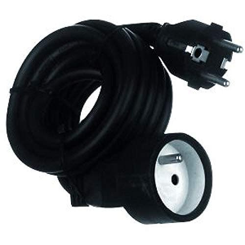 Electraline Bloc 5 Prises avec Interrupteur 16A 1,5 m Noir & Zenitech Prolongateur HO5VV-F 3G1,5mm² 5m Noir 2P+T