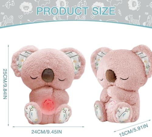 Peluche Loutre Respire Koala Apaisante pour Adultes et Enfants, Loutre qui Respire et Musique pour Bonne Nuit, Compagnon