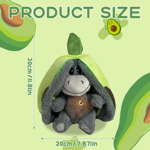 KUWUNG Âne Peluche Qui Respire, Peluche Âne pour Soulager Anxiété, Peluche Âne Qui Respire et Lumières