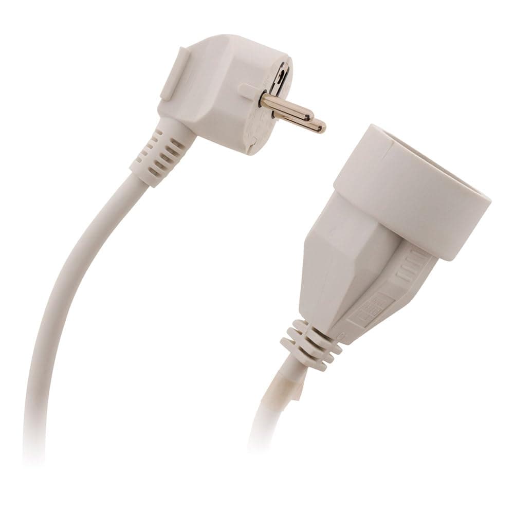 Zenitech Extension de Câble 16A HO5VV-F 3G1,5mm² - 3m Blanc Haut Épaisseur pour Équipements Électriques