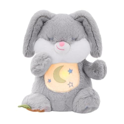Peluche qui respire loutre lumineuse et musicale, cadeau bébé fille/garçon nouveau-né, peluche respirante découvre senso