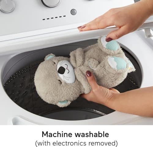 Fisher-Price Ma Loutre Câlins Bonne Nuit Peluche | Veilleuse Doudou Lumineuse et Musicale pour Bébé | Cadeau Naissance G