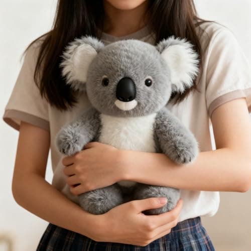 Peluche Émotionnelle Koala Ultra-Soft avec Mouvements Naturels, Câlins Réalistes, Aide au Sommeil