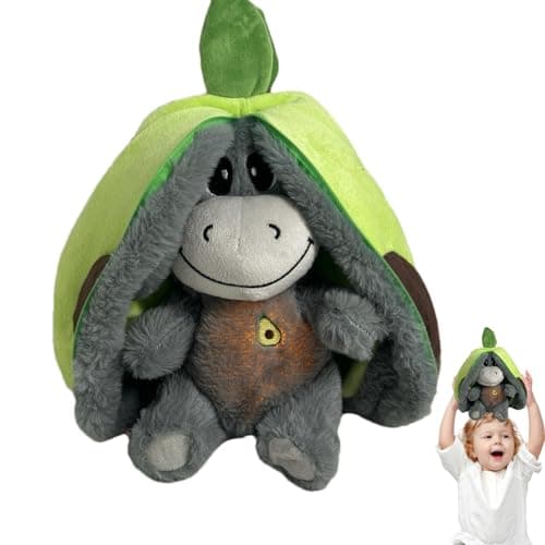Peluche Respirante Âne pour Bébé 0-5 Ans - Réduction de l'Anxiété, Musique Apaisante, Réalisme des Mouvements de Respira