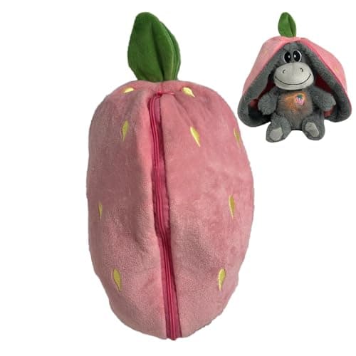 Âne en Peluche Respirant et Apaisant pour Soulager le Stress | Âne avec Mouvement Respiratoire et Musique Calme, Lumière