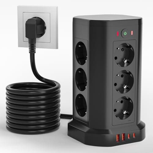MultipriseParafoudreUSBABureauMaisonVoyageNoir2MK25T01