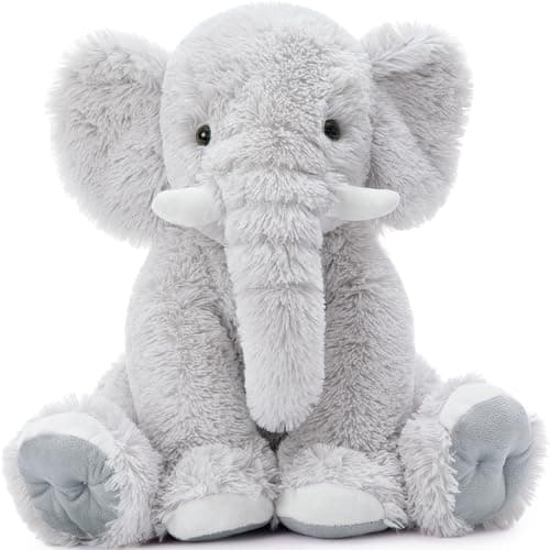 Peluche d'éléphant MorisMos Rosa XXL 50cm Décoration Saint Valentin Cadeau Ideal Enfant Adulte Anniversaire — Gris