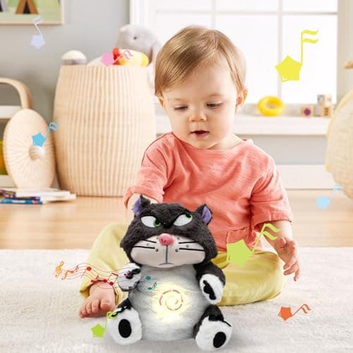 CEWROM Doudou avec Mouvement Respiratoire et Musique, Aide à l'Endormissement pour Bébé Nouveau-Né, Réduction de l'Anxié