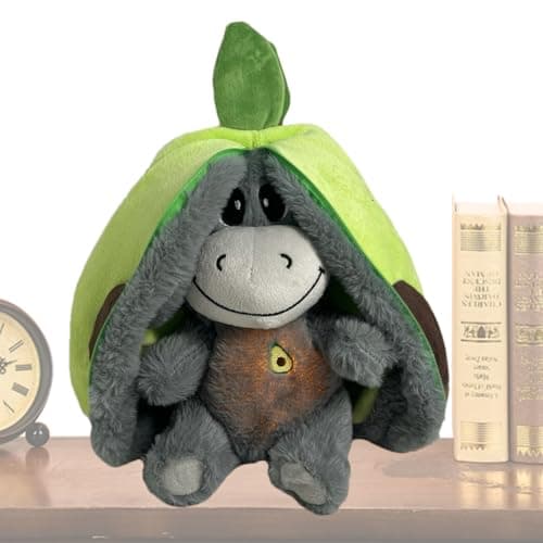 Peluche Âne Respirante pour Bébé 0-5 Ans - Jouet Apaisant avec Musique Calmante et Oreiller de Sommeil En Peluche Souple — Vert