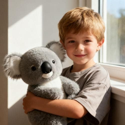 Peluche Émotionnelle Koala Ultra-Soft avec Mouvements Naturels, Câlins Réalistes, Aide au Sommeil