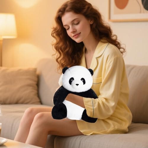 Peluche Panda Douce, Animal Apaisant pour Dormir | Cadeau Émotionnel pour Filles et Adultes - Fête d'Anniversaire