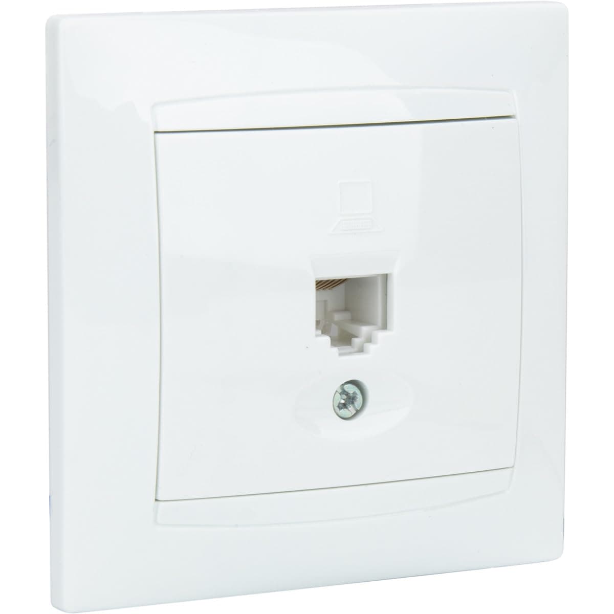 Prise RJ45 encastrée Zenitech Zyna Blanc Industrielesignitech Blanc
