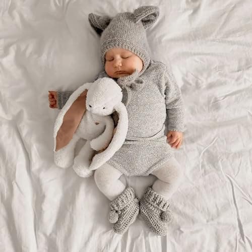 MyHummy Aide à S'endormir Lapin 5in1 Lampes Douces pour Sommeil Apaisant Femme Homme Chambre à Coucher LED Blanc Chaud