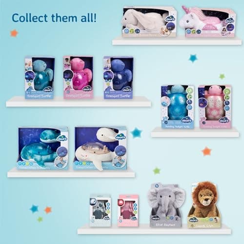 Cloud b peluche musicale Billy le Lapin avec veilleuse & recharge USB-C | Bruit blanc & enregistrement vocal | Pour bébé