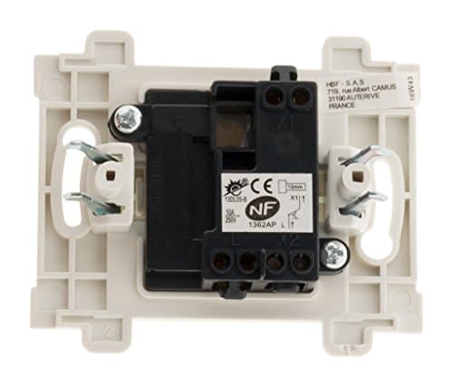 Zenitech - Bouton Poussoir Composable 10A - Blanc - Interrupteur Compatible Gamme Venus - Certifié NF et CE - Blanc