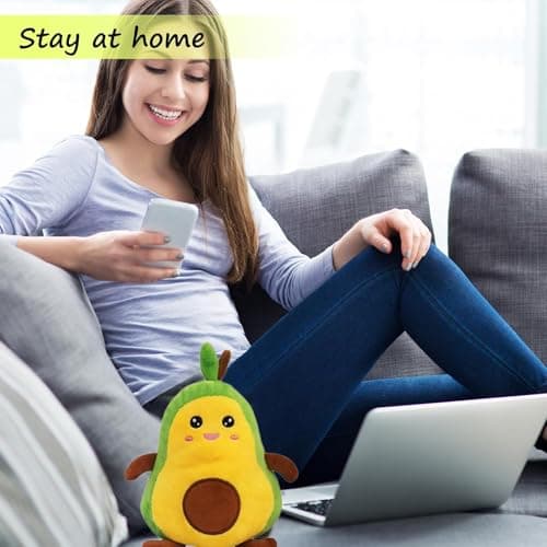 Peluche Kawaii qui Respire Avocat Reversible, Peluche Douce pour L'Amour et le Bonheur, Conception Unique de Kaws (Peluc