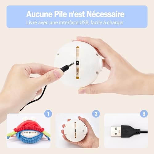 Jouet Hahaland Bebe 6-12 Mois Crabe Qui Marche avec Musique & Enregistrement, Jouets Interactifs pour Tummy Time, Cadeau