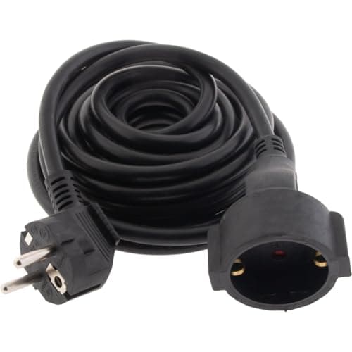 Extension Cord Heavy-Duty 14 AWG 5m - 3G1,5mm² HO5VV-F - Black - Zenitech