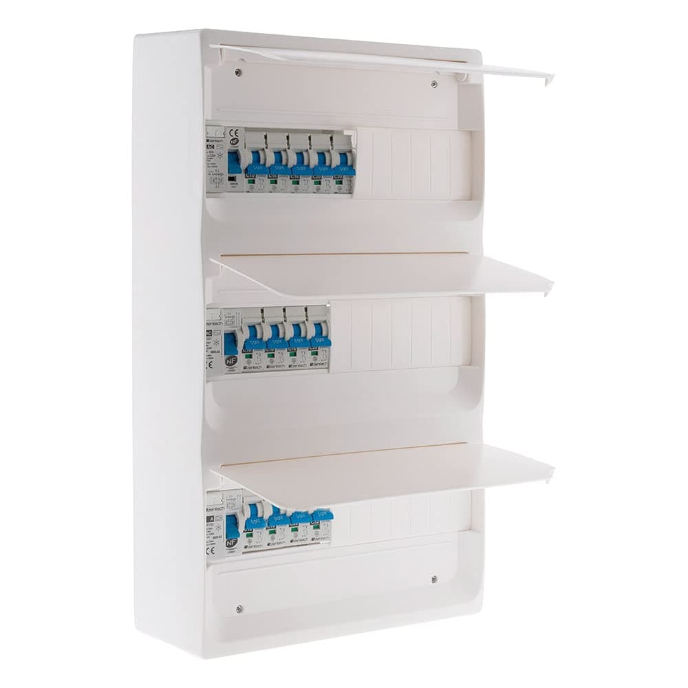 Zenitech Coffret T5 Ensemble Comple de 39 Modules + 13 Disjoncteurs + 3 Interrupteurs pour Tableau Électrique Residentia