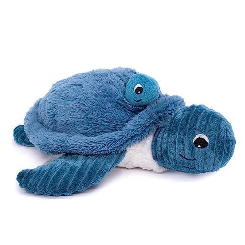 SES DÉGLINGOS PTIPOTOS SAUVENOU Tortue Maman/Bebe Bleu - Peluche Toute Douce - Idée Cadeau de Naissance - 29cm — Bleu