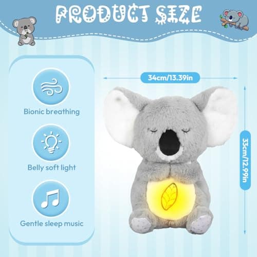 Schlummer Loutre avec Battement de cœur et Mouvement respiratoire, Loutre de Sommeil Koala pour Nouveau-né, Cadeau Idéa