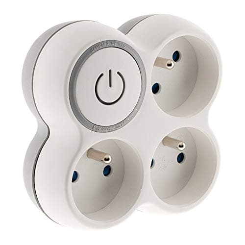 prise de courant 3x16A 2 ports USB blanc et gris - BoleaZenitech — Avec interrupteur