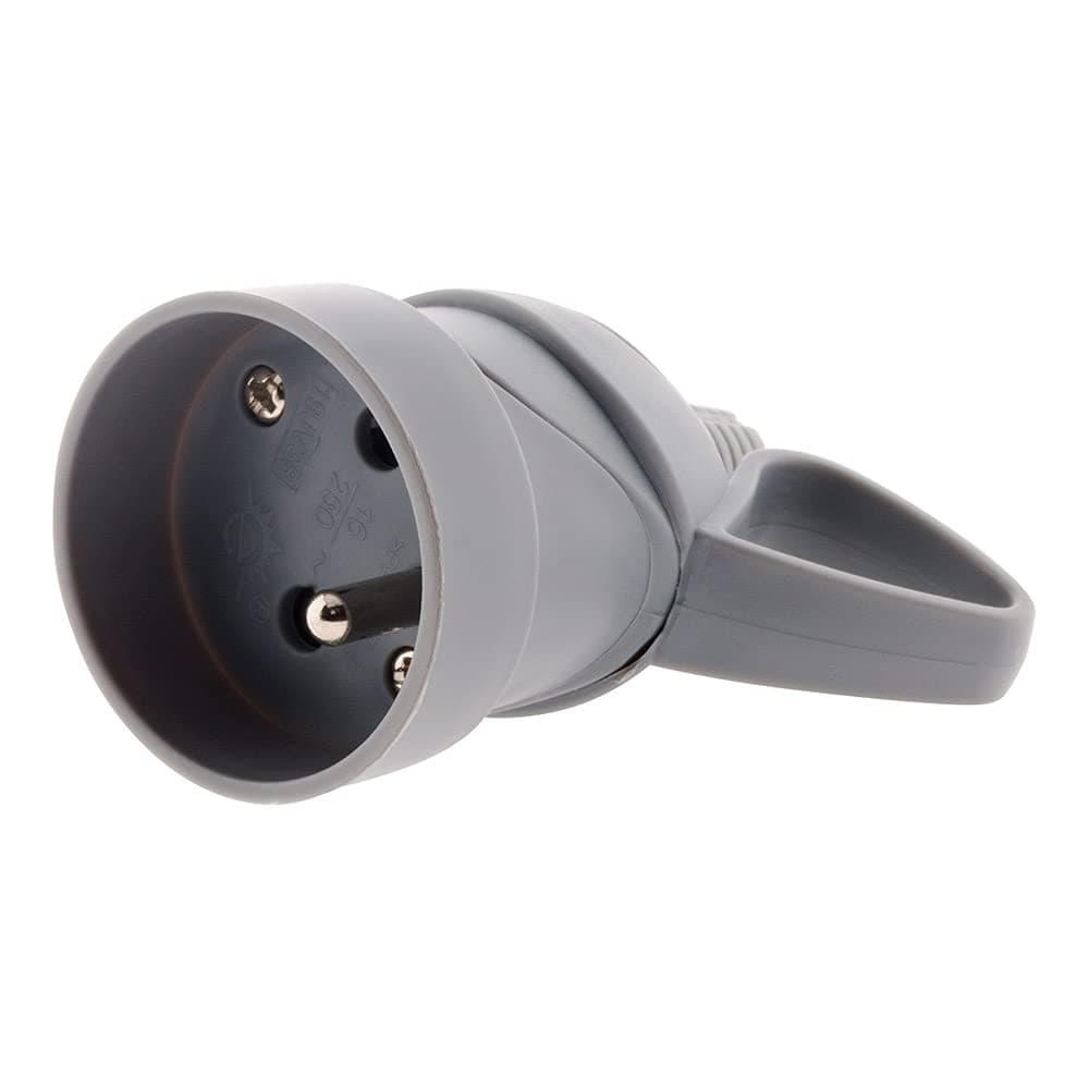 Femme Zenitech Fiche femelle anneau 16A 2P+T Gris Usage professionnel Fonctionneur robuste, connectivité sûre 16A, 2P+T