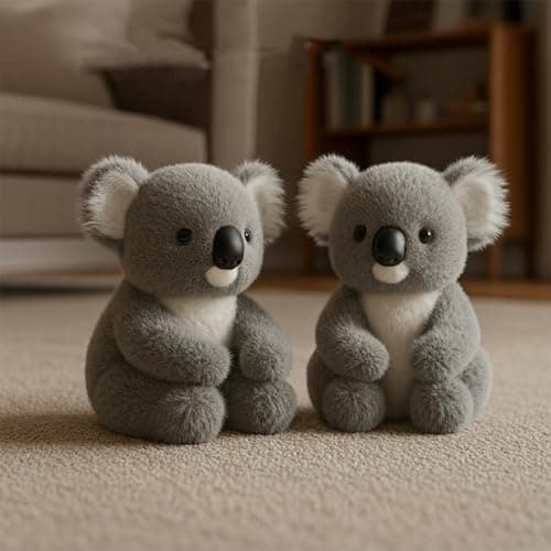 Koaly Peluche de soutien émotionnel - Peluche apaisante pour stress et anxiété - Coussin relaxant pour adultes et jeunes — 2pcs