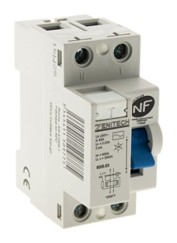 Zenitech - Interrupteur différentiel 40/2 30mA pour maison Type AC NF sécuritaire et efficace — Courbe AC