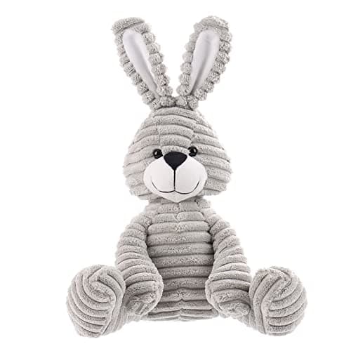 Jouets en peluche Apricot Lamb - Velours côtelé - Lapin Bunny - Doux à câliner - Parfait pour enfant - Vert - 23cm — Gris