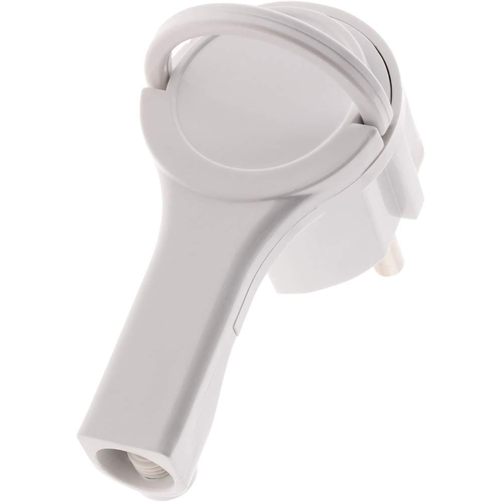 FICHE MÂLE 2P+T 16A EXTRAPLAN EXQUISEMENT BLANC - ZENITECH