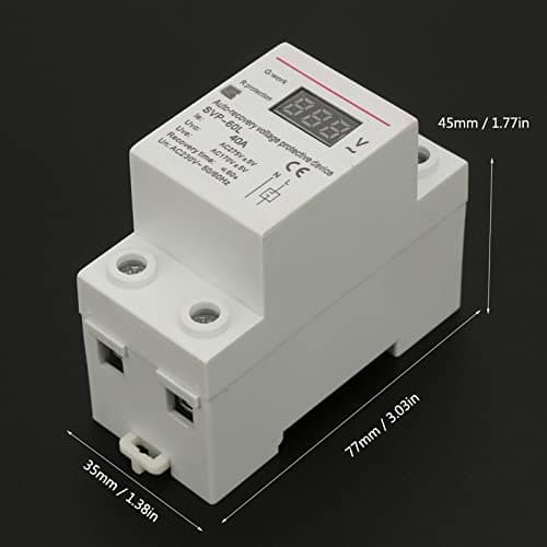 Stabilisateur de Tension 230V 40A | Protection Automatique Contre Surtension et Sous-Tension | Dispositif DIN Rail pour