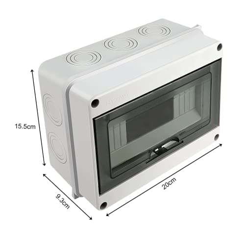 Coffret Électrique Étanche IP65 8-Modules pour Utilisation Extérieure Armoire de Contrôle Étanche Boitier de Jonction Él