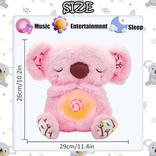 Koala Qui Re-Spire Peluche Pour Nouveau-Né, Veilleuse Loutre Qui Respire Pour Bébé, Peluche Koa-la Qui Resp-ire Cadeau I
