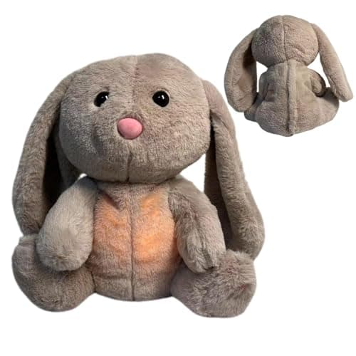Peluche Lapin Yonuaret qui respire et éclaire, envoi cadeau parfaite pour bébé, 28cm