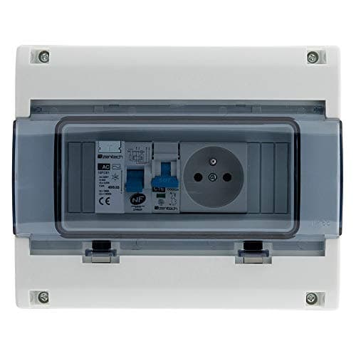 Zenitech Coffret Électrique Étanche IP65 8 Modules Exterieur/Éclairage Industriel Équipé d'Accessoires Professionnels 60