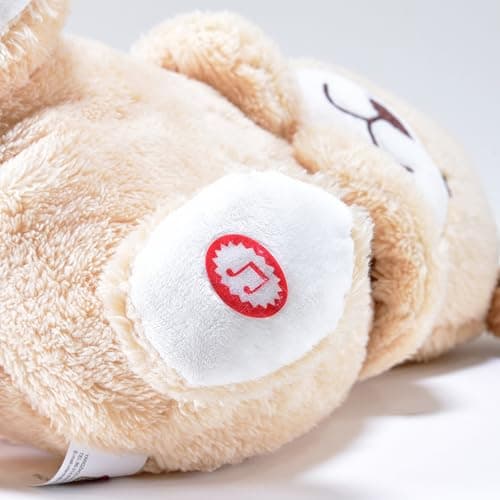 Kögler Peluche Chien Qui respire pour s'endormir, Fonction Lumineuse et Musique d'endormissement, Taille env. 26 cm
