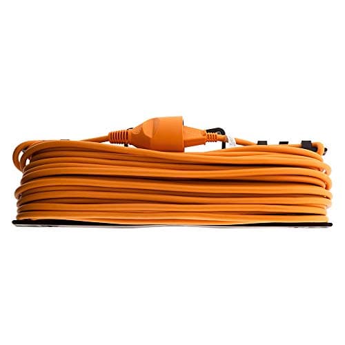 Prolongateur Jardin 2x1,5mm² 25m - Orange - Zenitech pour jardinage et entretenir la maison - Design ergonomique et dura