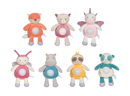 VEILLEUSE GIPSY TOYS CHAT PREMIER ÂGE’BAMBOO’GRIS ET ROSE 26CM