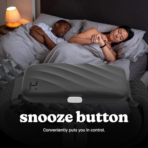Réveil Homedics WakeBand Bracelet d'Alarme Noir - Vibreur Silent avec 9 Modes & Répétition, Contrôle d'App, Montre Matin