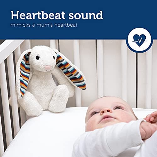 ZAZU BIBI Peluche Musicale pour Bébé - Sons Apaisants à Battements de Cœur et Bruit Blanc | Arrêt Automatique pour Facil