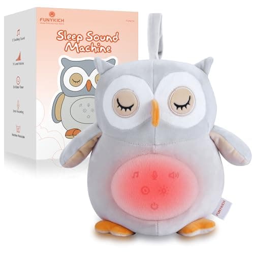 Peluche Hibou Apaisante Hochets Apaisants pour Bébé Veilleuse Jouet Musical Lumineux