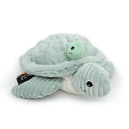 SES DÉGLINGOS PTIPOTOS SAUVENOU Tortue Maman/Bebe Bleu - Peluche Toute Douce - Idée Cadeau de Naissance - 29cm