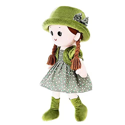 Poupée Princesse pour Bébé (0+ ans) - Vêtements et Chapeau Détachables - Matériau Doux et Sécurisé pour Cadeaux de Baptê — Bleu