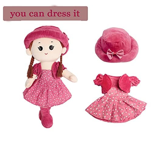 Poupée Princesse pour Bébé (0+ ans) - Vêtements et Chapeau Détachables - Matériau Doux et Sécurisé pour Cadeaux de Baptê